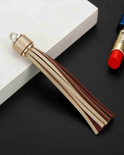 Vibrant 5-Piece Faux Leather Tassel Fringe Set for Creative Jewelry and Craft Projects