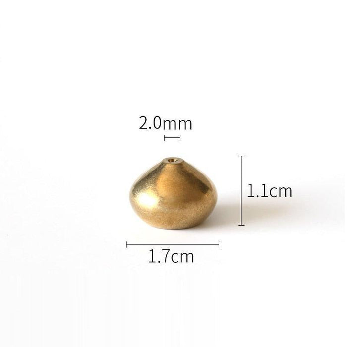 Tranquil Essence Portable Brass Incense Holder - Elegant Water Drop Design