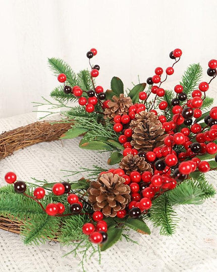 Festive DIY Wreath Making Kit with Eco-Friendly Pine Cones and Seasonal Decor