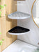Triangle Wall Mounted Bathroom Storage Shelf with Intelligent Drainage System