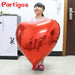 Romantic Red Heart Shaped Foil Balloon for Valentines Day Wedding Decor