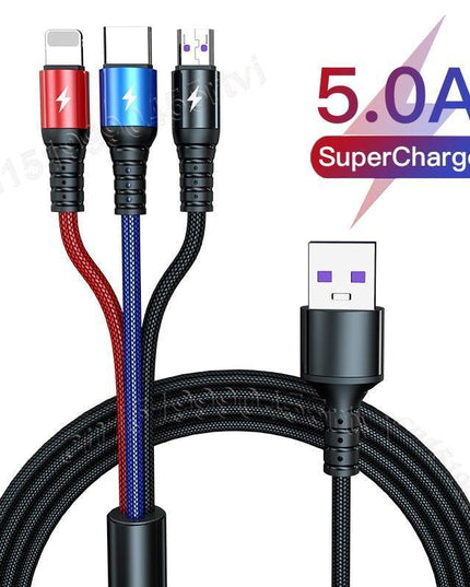 All-in-One Fast Charging Cable for Huawei, iPhone, and Samsung - The Ultimate Power Solution
