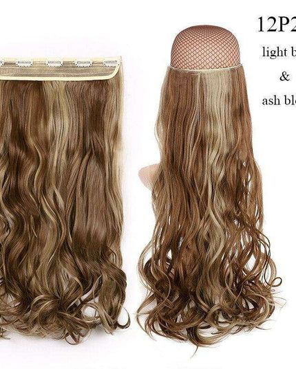 LuxeLocks 24" Curly Vibrant Synthetic Hair Extension - Effortless Glamour and Versatile Styling