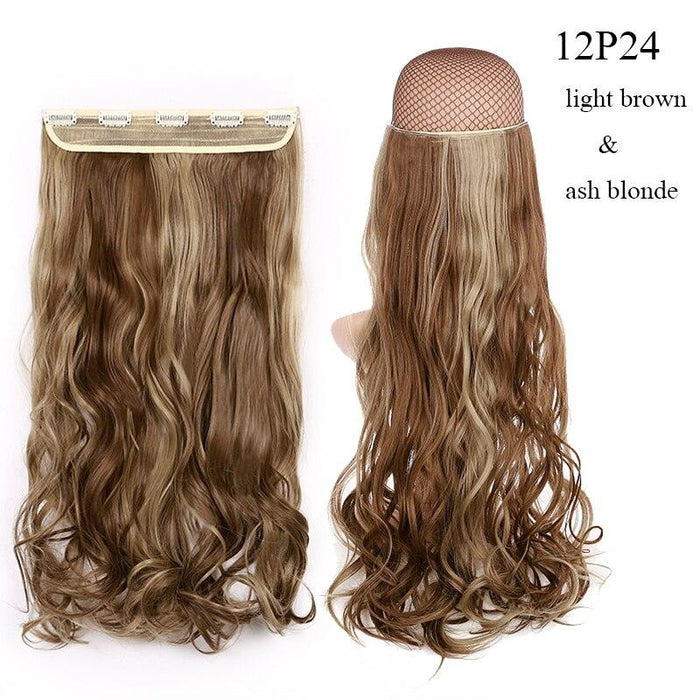 24" LuxeLocks Curly Synthetic Hair Extension in 40 Vibrant Shades - Lightweight, Heat-Resistant, and Effortlessly Stylish