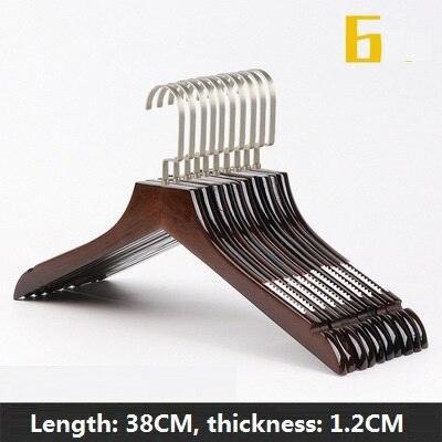 Elegant Wardrobe Enhancement: 10-Piece Premium Solid Wood Hanger Set