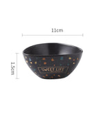 4.5 inch black bowl