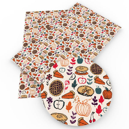 Fall-Inspired Premium Vegan Leather - Versatile DIY Crafting Material for Creative Projects