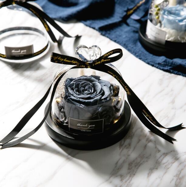 Captivating Glass Rose Lamp in Elegant Dome - A Cherished Emblem of Love