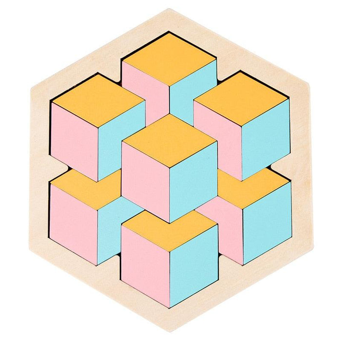 Vibrant Tangram 3D Puzzle: A Visual Symphony of Education and Imagination
