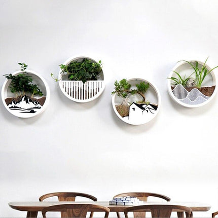 Chic Round Acrylic Wall Planter Duo for Stunning Succulent Displays