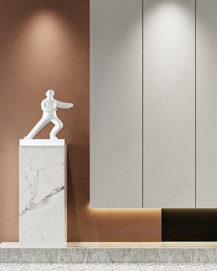 Serenity in Motion: Elegant Tai Chi Abstract Sculpture for Cultural Decor