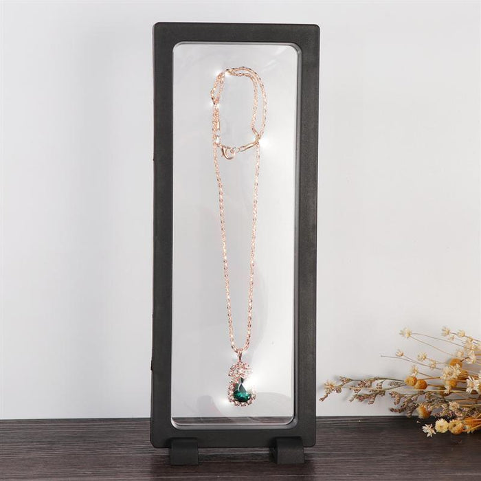 Elegant Display Box for Jewelry and Coins with Transparent Panels