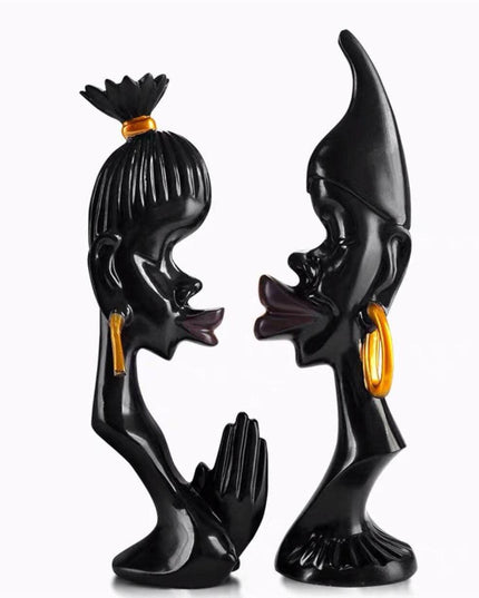 Chic Black Resin Love Sculptures for Elegant Home Decor