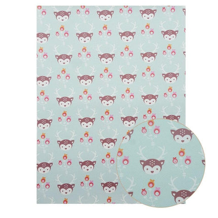 Chic Faux Leather Sheets with Luxe Cartoon Bow Prints for Stylish DIY Creations