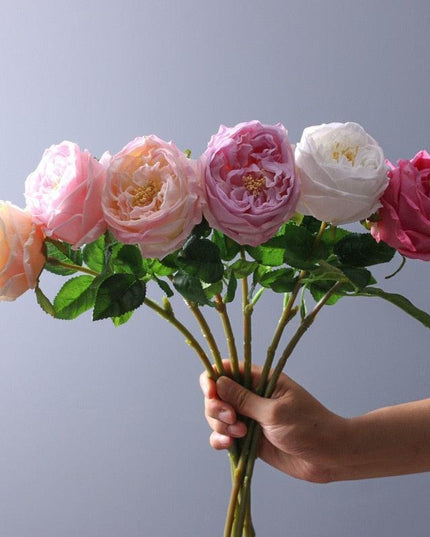 Exquisite 5-Piece Real Touch Rose Peony Floral Ensemble