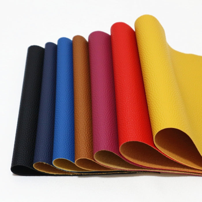 Elegant Litchi Pattern Vegan Leather Craft Sheet - A4 Size for Creative Projects