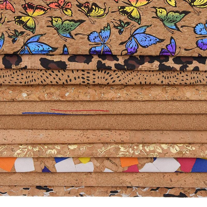 Vintage Cork Leather Fabric Bundle: Add a Touch of Elegance to Your Crafts