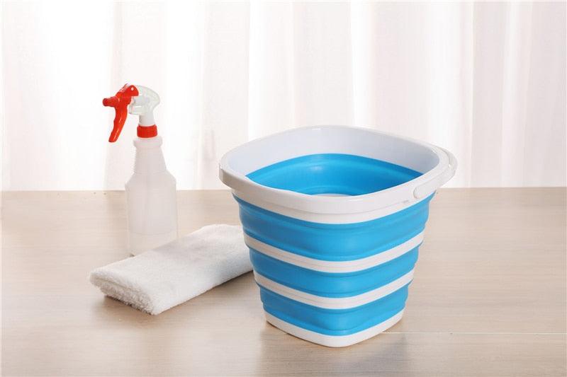 Foldable Silicone Collapsible Bucket in Vibrant Blue by Southern Homewares