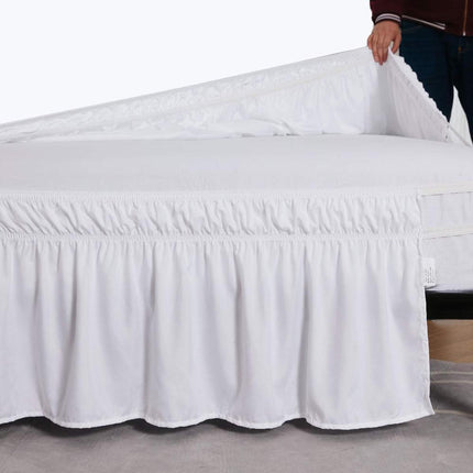 Elastic Wrap Bed Skirt - Effortless Upgrade for a Chic Bedroom Look