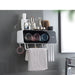 Eco-Friendly Bathroom Storage Solution with Towel Hooks and Organizer Rack