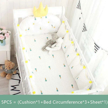 Nordic Chic 5-Piece Cotton Baby Crib Bedding Ensemble with Scandinavian Influence