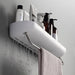 Space-Saving Punch-Free Bathroom Shelf Organizer | Shower Storage Rack with Towel Holder
