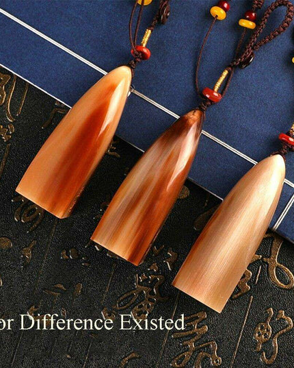 Customizable Ox Horn Keychain Seal - Personalized Name Stamp for Distinctive Style