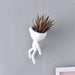 Elegant White Resin Nordic Hanging Planters for Stylish Home Decor