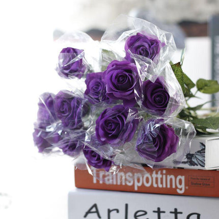 Lifelike Silk Latex Flower Bouquet - Pack of 10