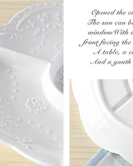 Sophisticated Porcelain Divided Snack Platters