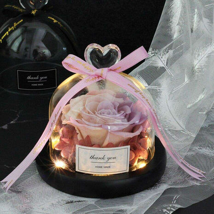 Timeless Elegance Glass Rose Showcase - A Symbol of Love and Grace