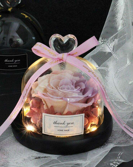 Timeless Elegance Glass Rose Showcase - A Symbol of Love and Grace