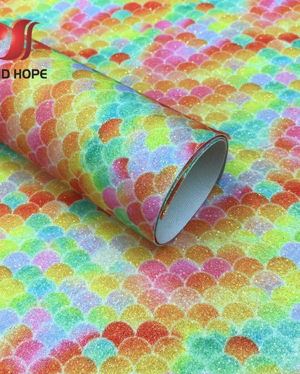 Iridescent Rainbow Sparkle Fabric Sheets - Perfect for Creative DIY Projects