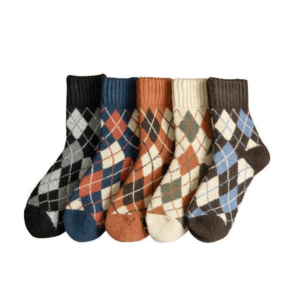 Cozy Wool Crew Sock Set: 5 Pairs for Ultimate Winter Comfort