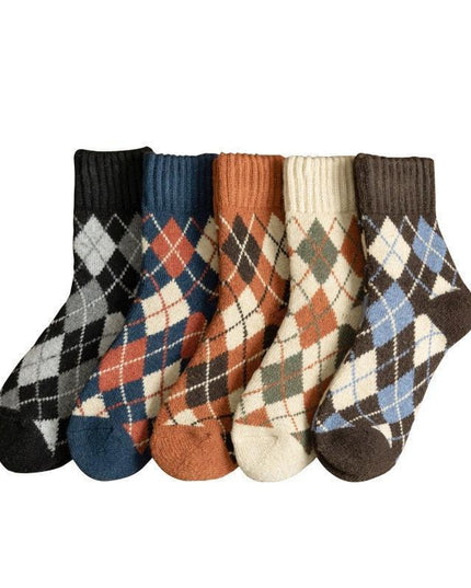Cozy Wool Crew Sock Set: 5 Pairs for Ultimate Winter Comfort