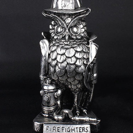 Elegant Electroplated Owl Figurine for Stylish Home Accents