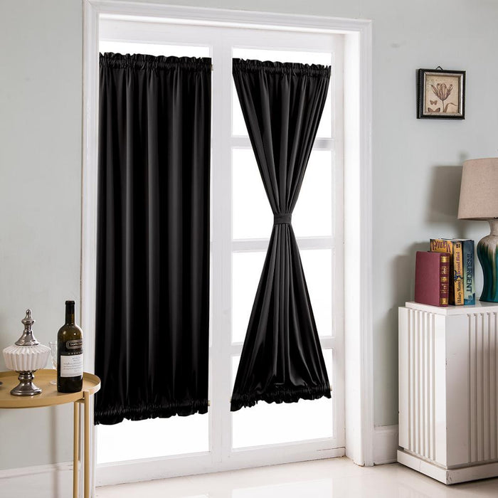 Elegant Adjustable Tieback Blackout Curtain for French Doors