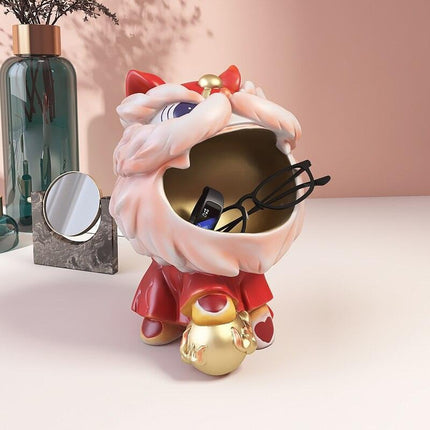 Charming Fortune Cat Key Organizer Sculpture for Modern Home Aesthetics