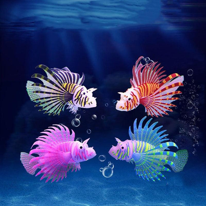 Glowing LionFish Silicone Aquarium Decoration