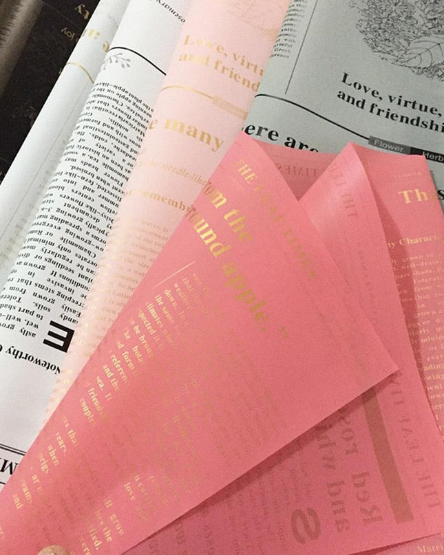 Charming Floral Alphabet Gift Wrap Paper for Creative Crafting