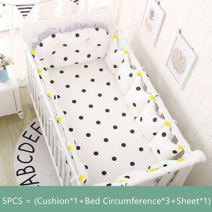 Nordic Chic 5-Piece Cotton Baby Crib Bedding Ensemble with Scandinavian Influence