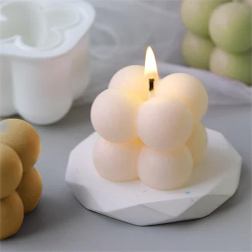DIY Soy Wax Candle Making Kit with 3D Square Cube Mold