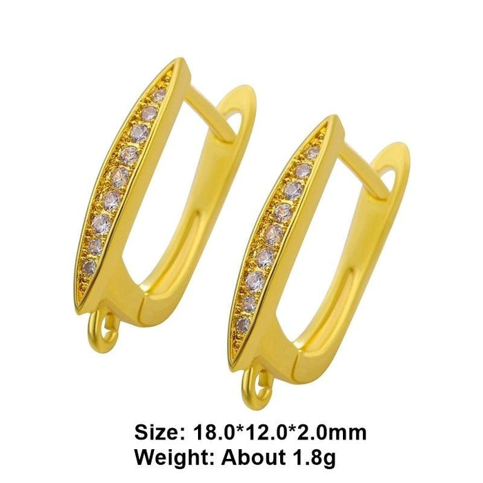 Stunning Handmade Gold & Silver Earring Hooks Adorned with Dazzling Austrian Crystals - Eco-Friendly Luxury Jewelry
