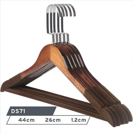 Premium Wide Wooden Hangers Set - 10 Luxurious Pieces for Your Closet