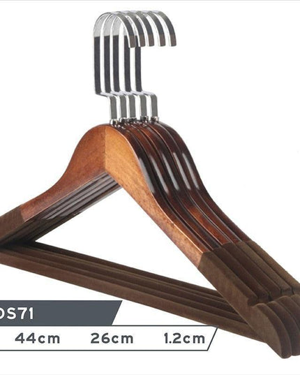 Premium Wide Wooden Hangers Set - 10 Luxurious Pieces for Your Closet