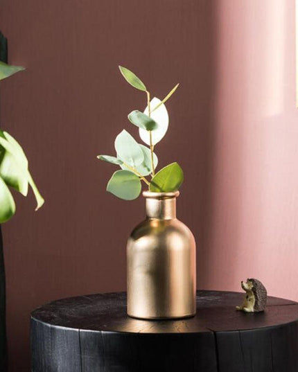 Exquisite Golden Glass Vase: Transform Your Home with Elegance
