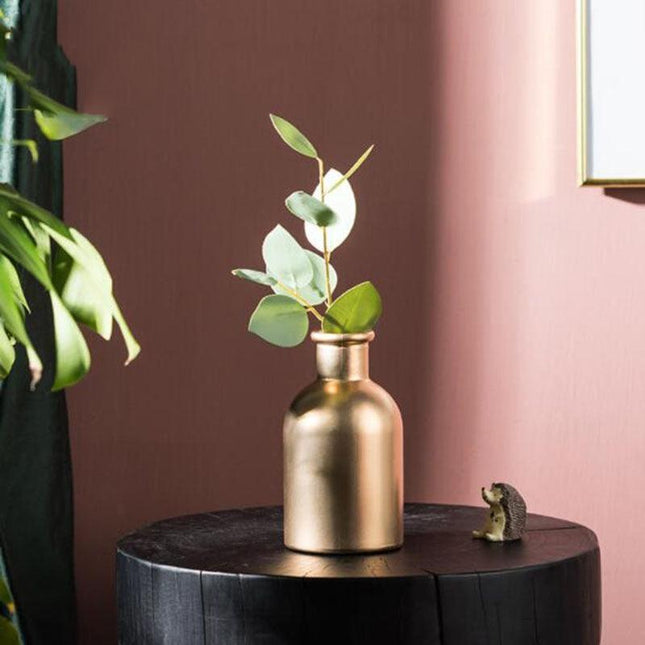 Exquisite Golden Glass Vase: Transform Your Home with Elegance
