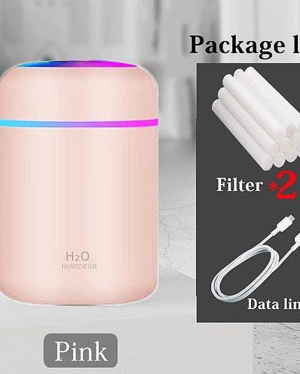 Portable USB Aroma Diffuser and Humidifier with Color Changing Night Light