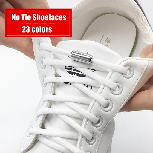 Revolutionary No Tie Elastic Shoelaces Kit with Metal Locks - Elevate Your Shoe Game!