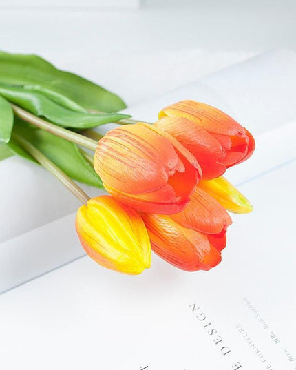 Elegant Silicone Tulip Collection: 5 Realistic Artificial Flowers for Timeless Decor